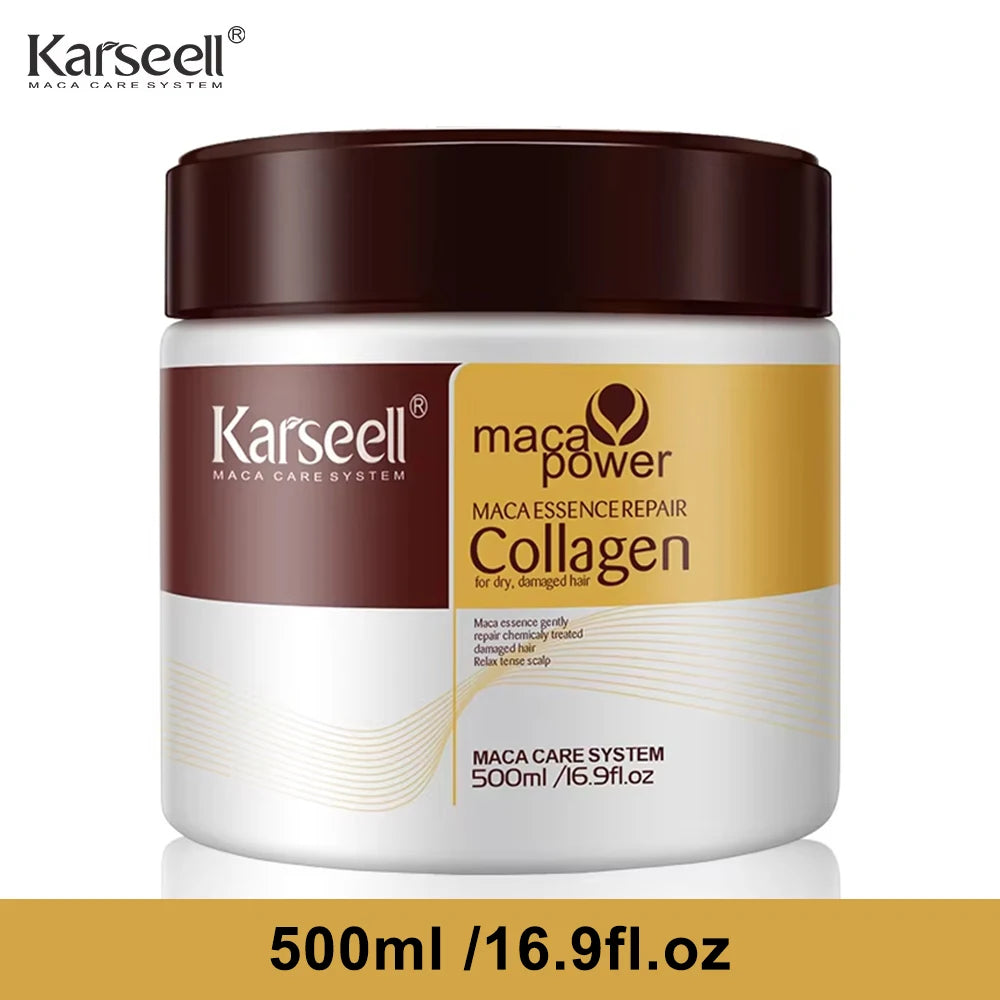 Karseell Collagen & Argan Oil Hair Mask - Deep Repair & Frizz Control (100ml/500ml)