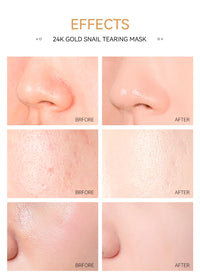 24K Gold Laikou Peeling Face Mask - Anti-Wrinkle, Blackhead & Whitening Care