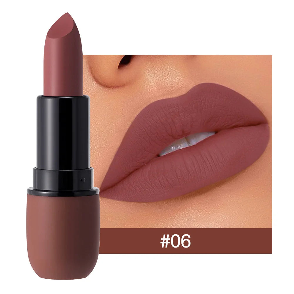Velvet Matte Lipstick - Long-Lasting, Waterproof & High-Pigment Finish