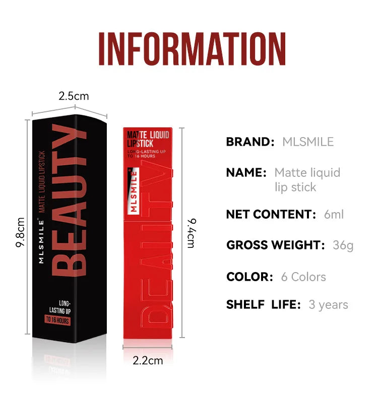 Liquid Lipstick - Smooth Matte Finish & All-Day Wear