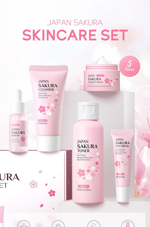Eterna Bloom Ritual - 5-Piece Sakura Skincare Colletion