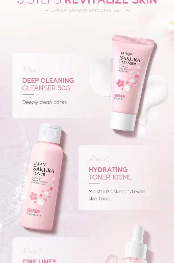 Eterna Bloom Ritual - 5-Piece Sakura Skincare Colletion