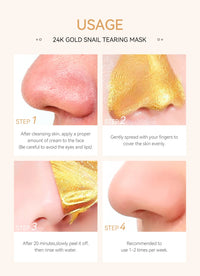 24K Gold Laikou Peeling Face Mask - Anti-Wrinkle, Blackhead & Whitening Care