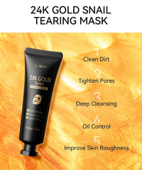 24K Gold Laikou Peeling Face Mask - Anti-Wrinkle, Blackhead & Whitening Care