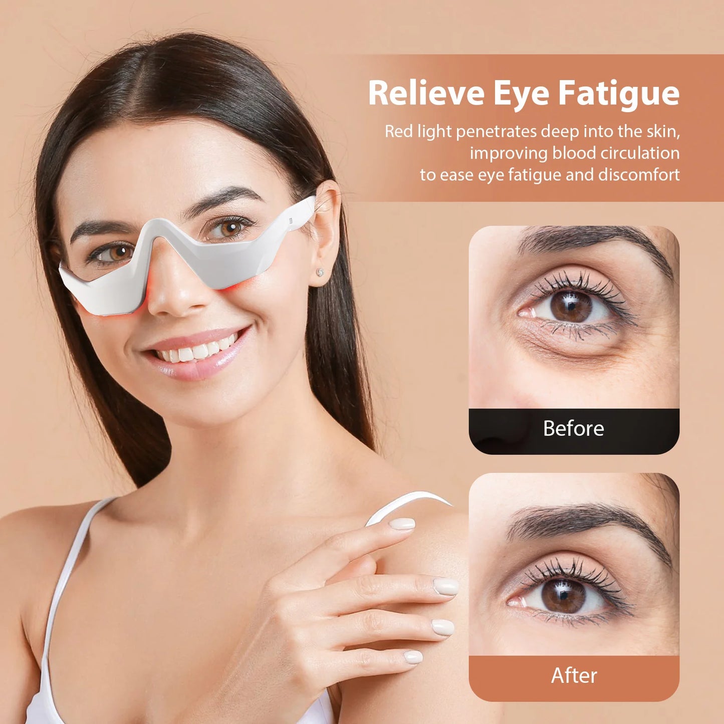 AURA Eye Therapy Device – Red Light & EMS for Dark Circles and Fine Lines