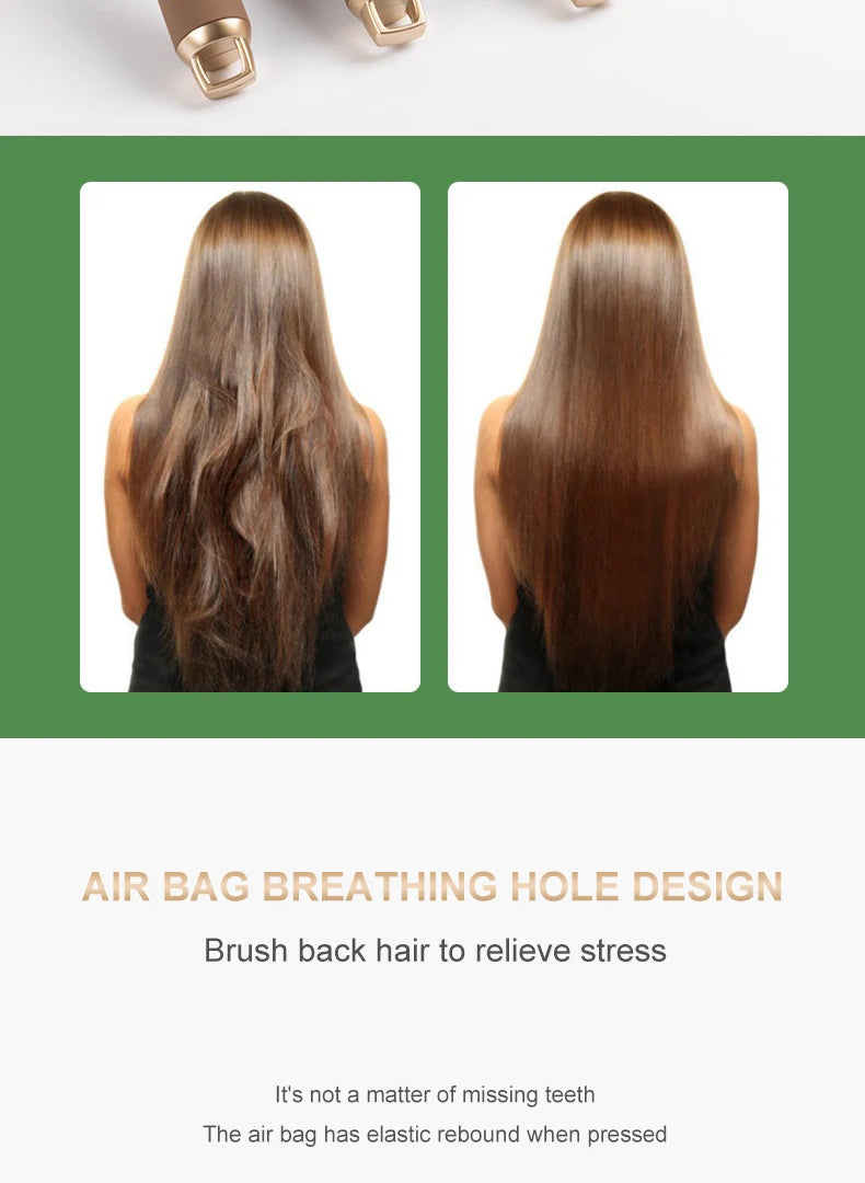 CALIYI Hair Massage Brush – Anti-Static Air Cushion Comb for Detangling & Smooth Styling