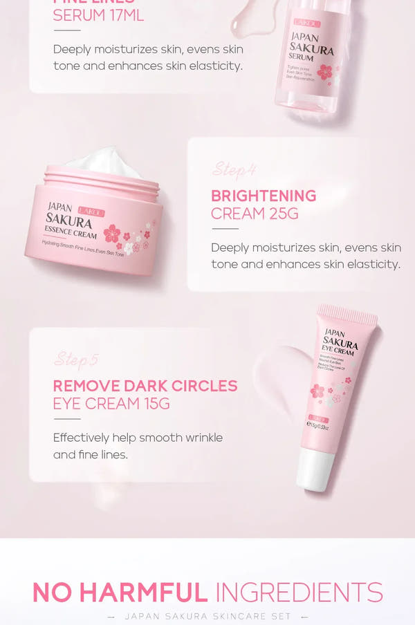 Eterna Bloom Ritual - 5-Piece Sakura Skincare Colletion