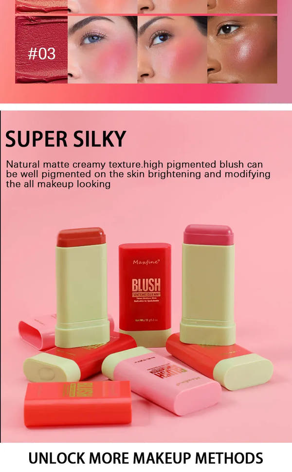 Radiant Flush Multi-Stick - Blush, Balm & Lip Glow | Natural Dewy Cheek Tint