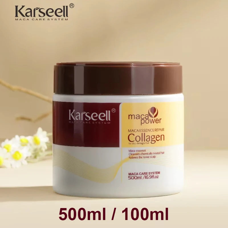Karseell Collagen & Argan Oil Hair Mask - Deep Repair & Frizz Control (100ml/500ml)