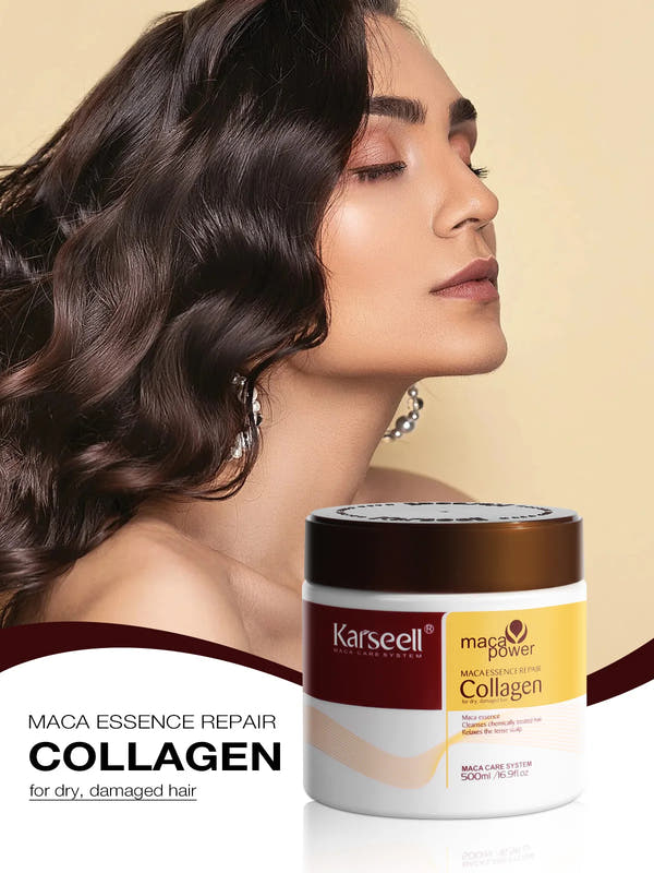 Karseell Collagen & Argan Oil Hair Mask - Deep Repair & Frizz Control (100ml/500ml)
