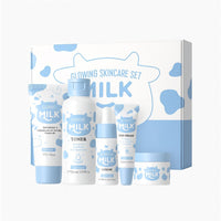 LAIKOU™ Milk Glow Set – Deep Hydration & Brightening Facial Kit