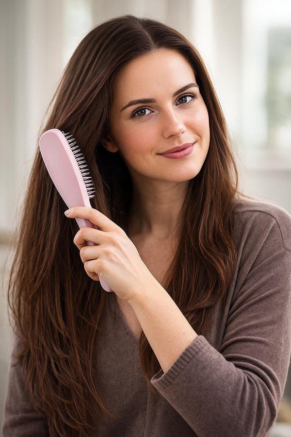 VelvetEase™ Detangling Massage Brush – Soft-Flex Bristles for Smooth, Effortless Daily Styling