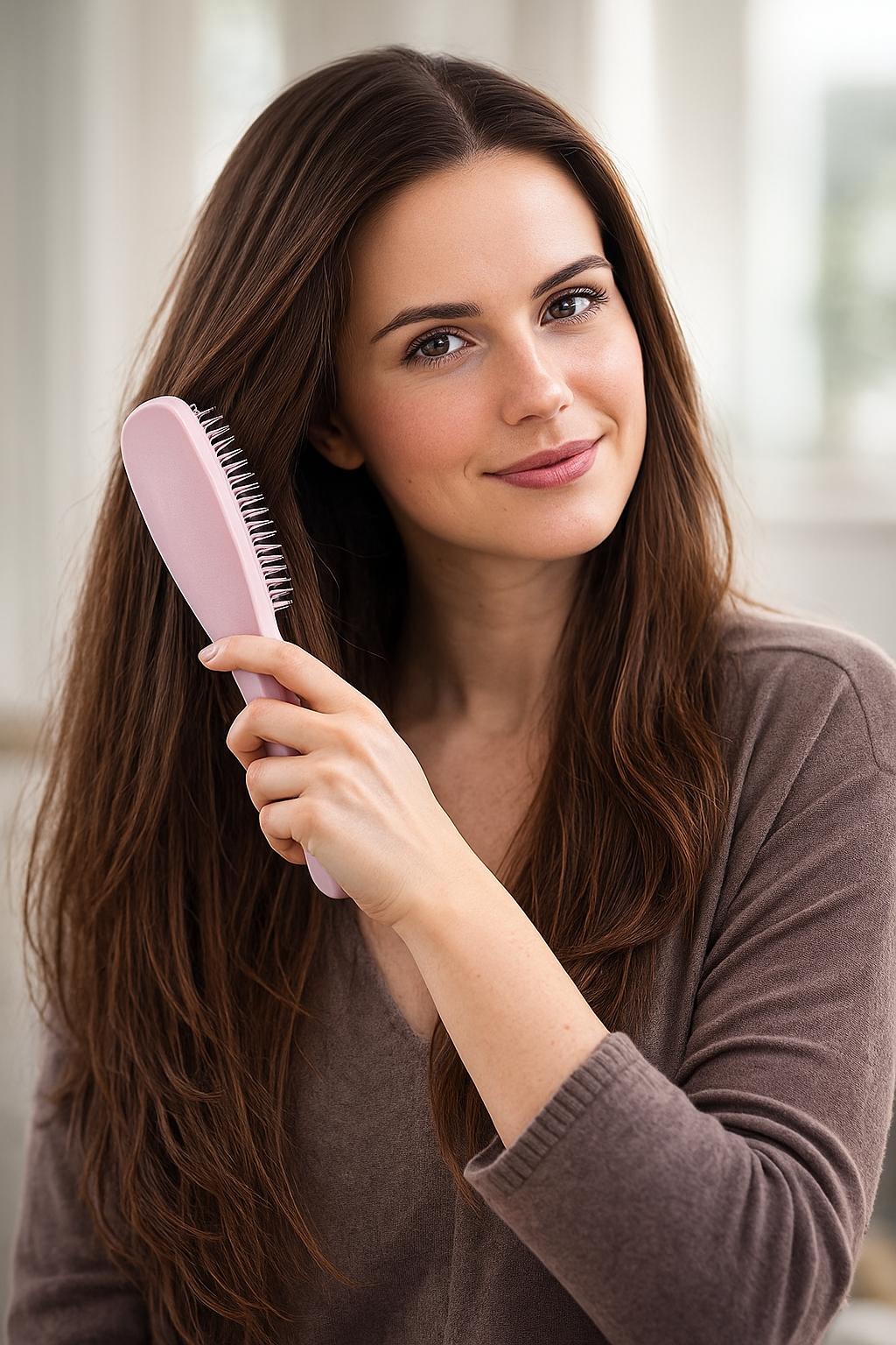 VelvetEase™ Detangling Massage Brush – Soft-Flex Bristles for Smooth, Effortless Daily Styling